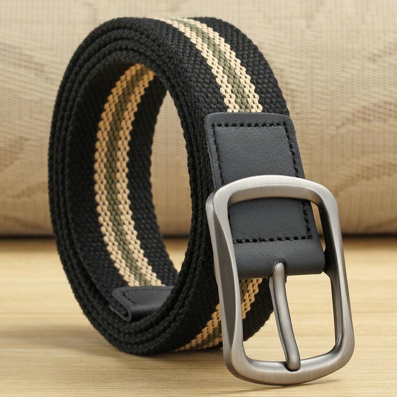 Belts | Striped Webbed Belt  –  Mens Accessories Belts