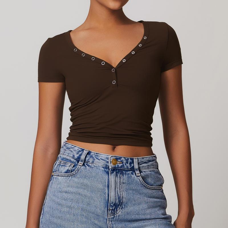 Bodysuits | Henley T-Shirt Bodysuit  –  Womens Bodysuits Black