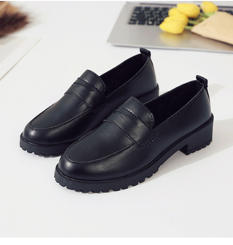 Flats & Loafers | Slip-On Vegan Leather Loafer  –  Womens Shoes Black