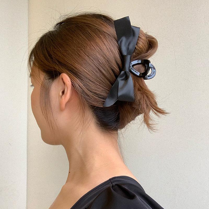 Hair Accessories | Black Bow Claw Clip  –  Womens Accessories Black