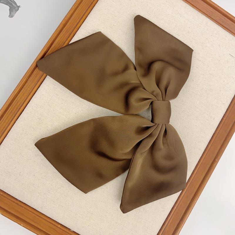 Hair Accessories | Crinkle Bow Clip  –  Womens Accessories Brown