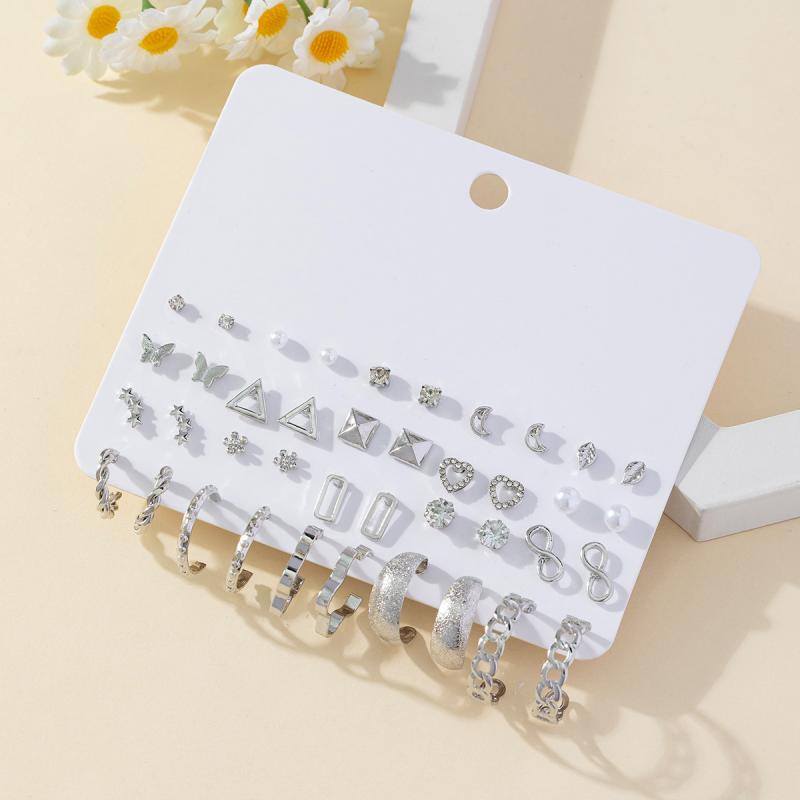 Jewelry | Mixed Metal Earrings 18-Pack  –  Womens Accessories Jewelry