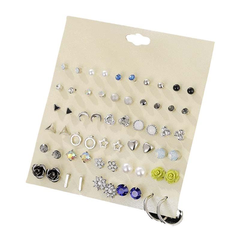 Jewelry | Silver Heart Earring 18-Pack  –  Womens Accessories Jewelry