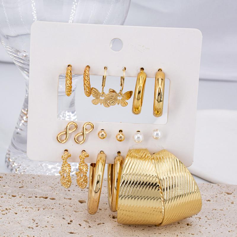 Jewelry | Sun & Moon Earring Set 6-Pack  –  Womens Accessories Gold