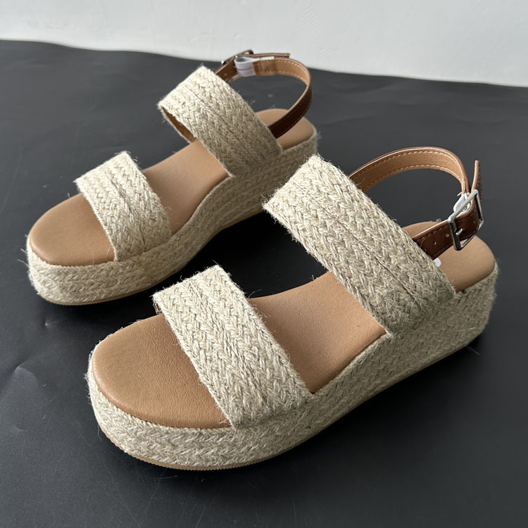 Sandals & Flip Flops | Jute Flatform Wedge Sandal  –  Womens Sandals & Flip Flops Natural