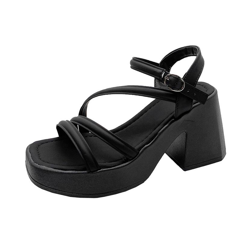 Sandals & Flip Flops | Strappy Platform Sandal  –  Womens Womens Black