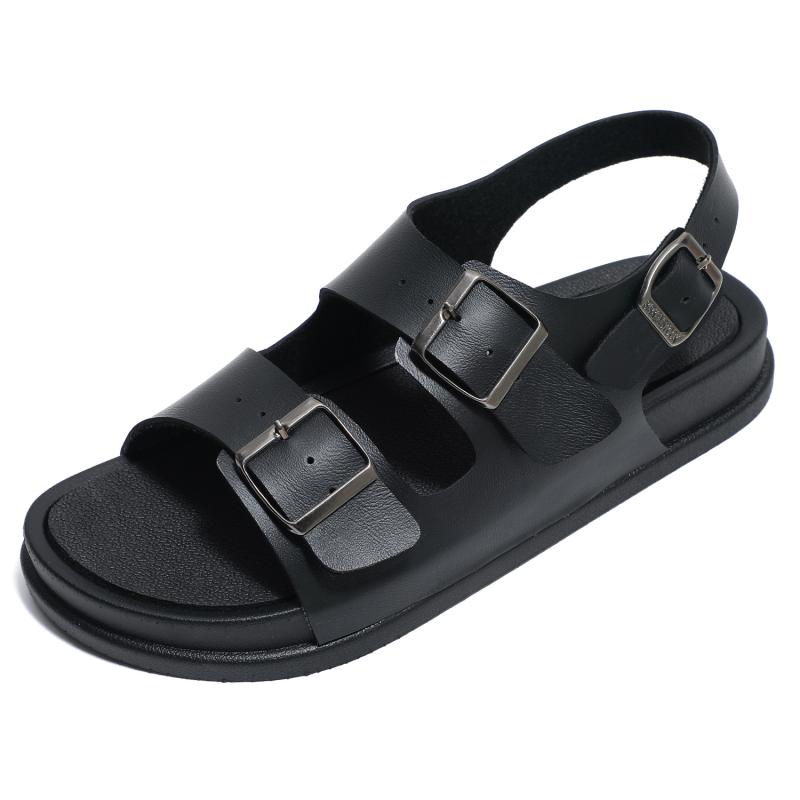 Sandals & Flip Flops | Triple-Strap Sandal  –  Womens Sandals & Flip Flops Black