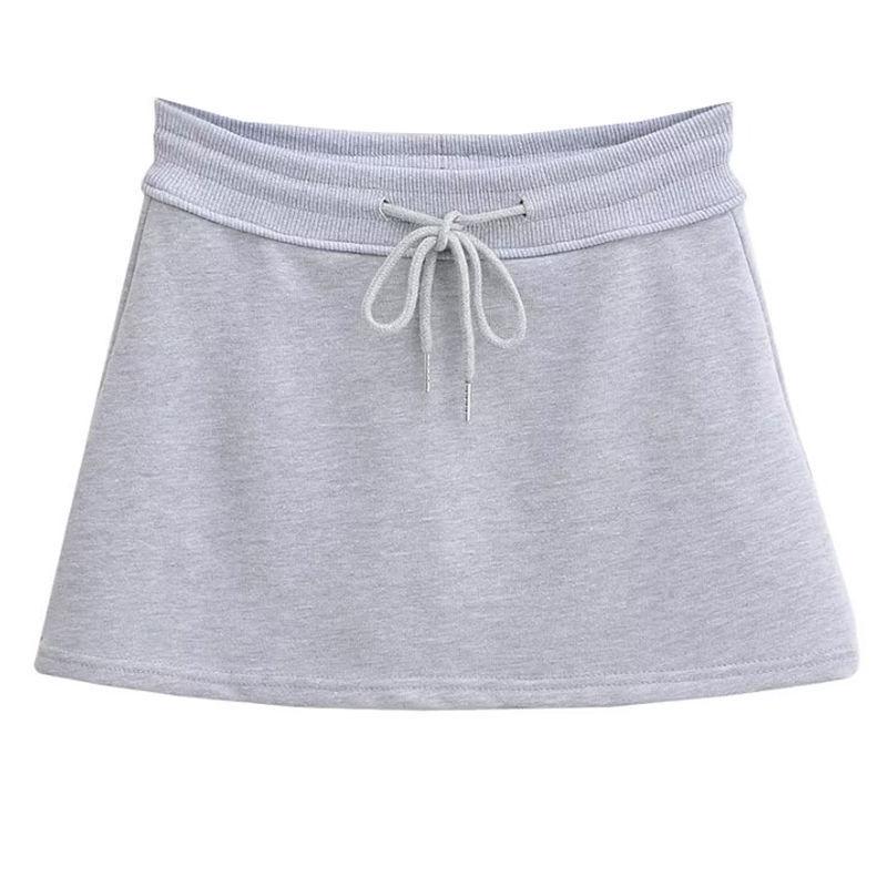 Skirts & Skorts | High-Waisted Fleece Mini Skirt  –  Womens Clothing Grey