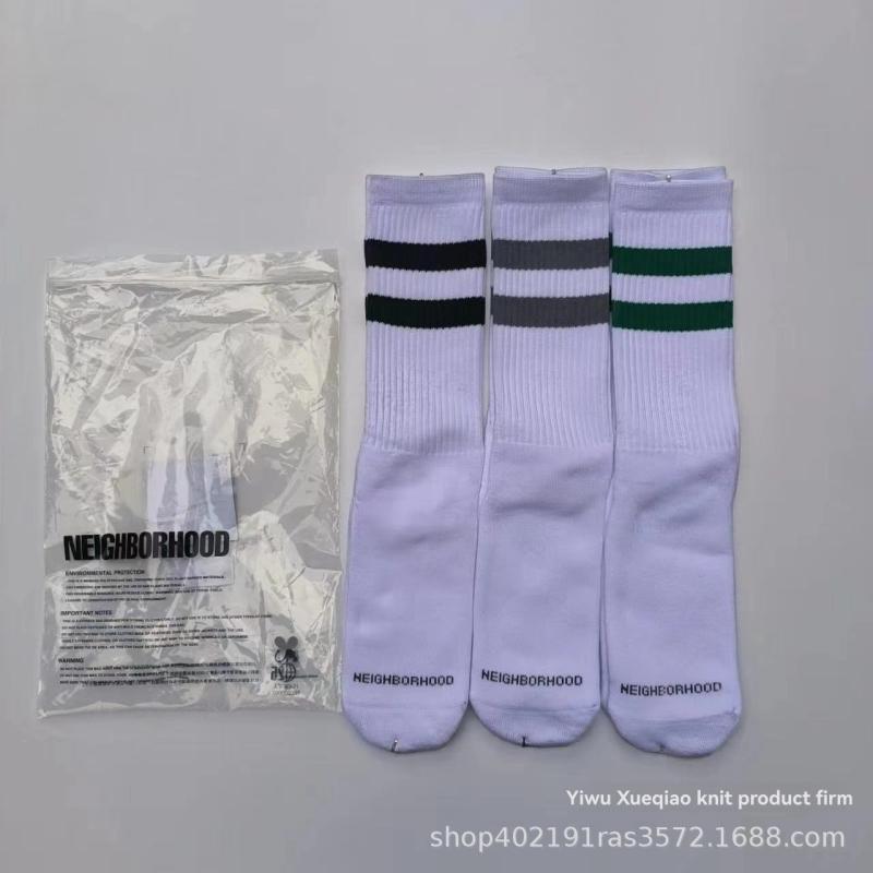 Socks | Striped Crew Socks 3-Pack  –  Mens Accessories Dark Heather Gray