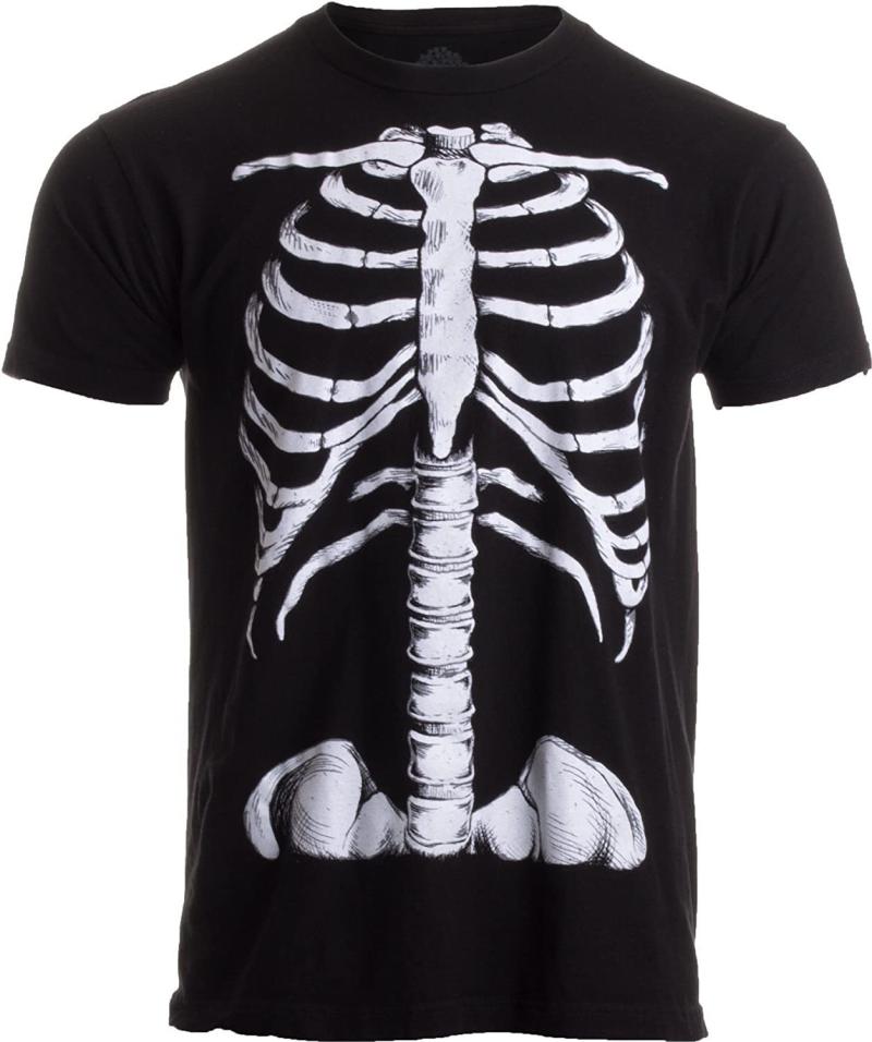 T-Shirts & Graphic Tees | Halloween Glow-In-The-Dark Skeleton Graphic T-Shirt  –  Womens Clothing Black