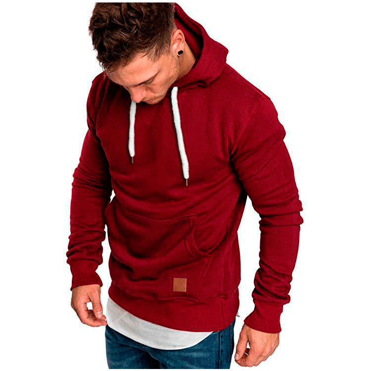 Tops | Logo Graphic Pullover Hoodie  –  Mens Clothing Faded Red