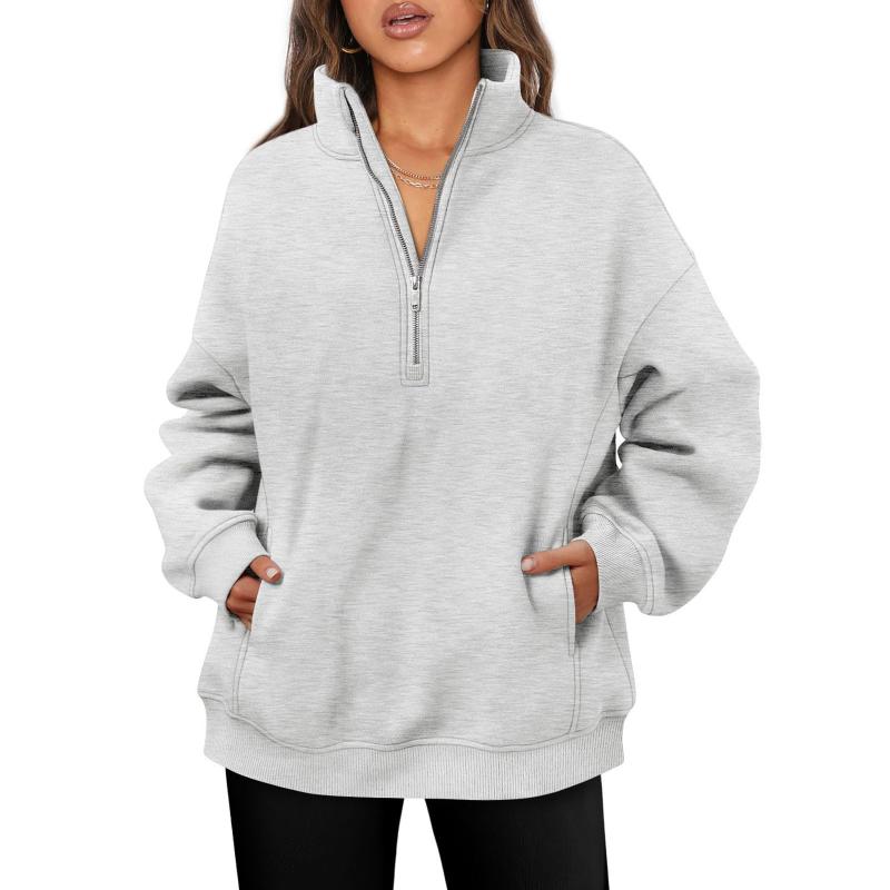 Tops | Quarter Snap Button Sweatshirt  –  Womens Clothing Sand